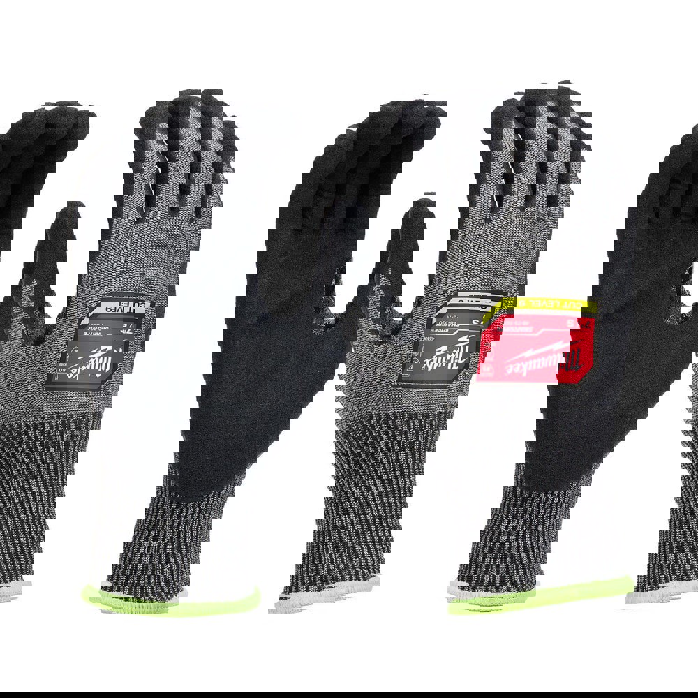 Puncture-Resistant Gloves: Size Small, ANSI Cut A9, ANSI Puncture 0, Nitrile & Polyurethane, High Performance Polyethylene